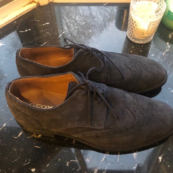 Geox Navy Blue Men's Brogues - Picture 1 of 5